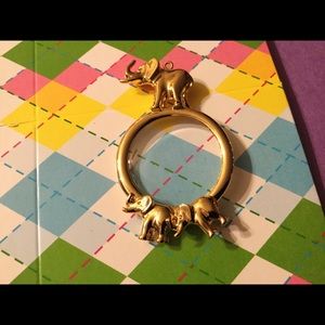 Vintage gold plated elephant magnifying glass